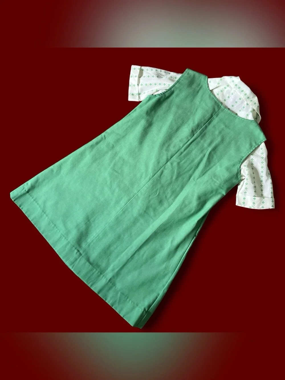 VINTAGE • 60s Girl Scouts Mini Dress & Short Sleeve Peter Pan Collar Blouse Set